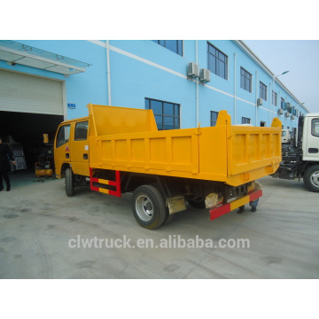 Buena calidad 3tons dongfeng precio de camiones de volteo, 4x2 crew cab dump truck